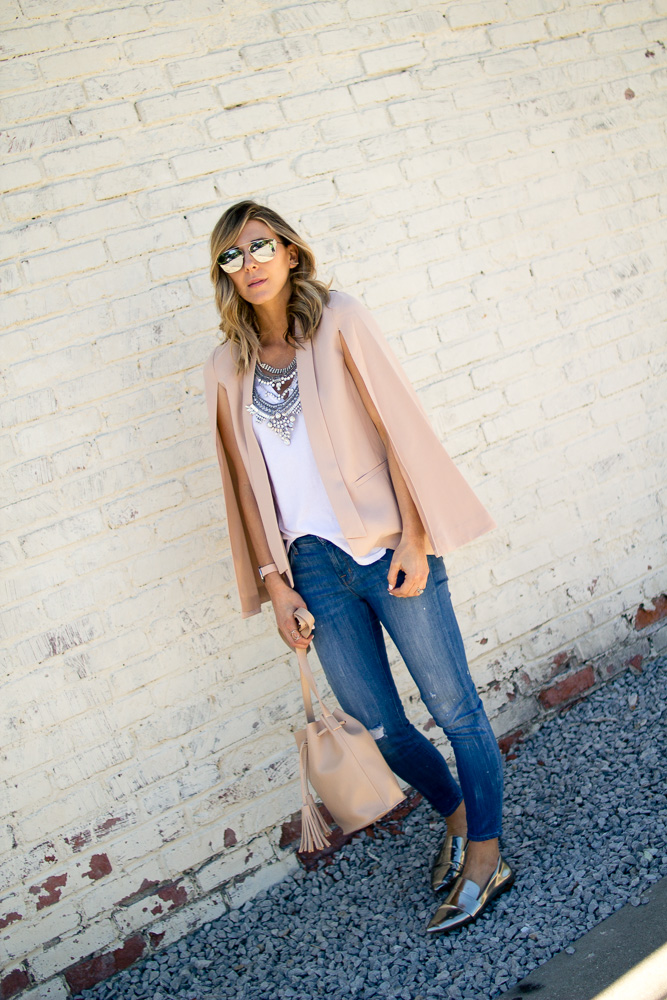 Blush cape clearance blazer