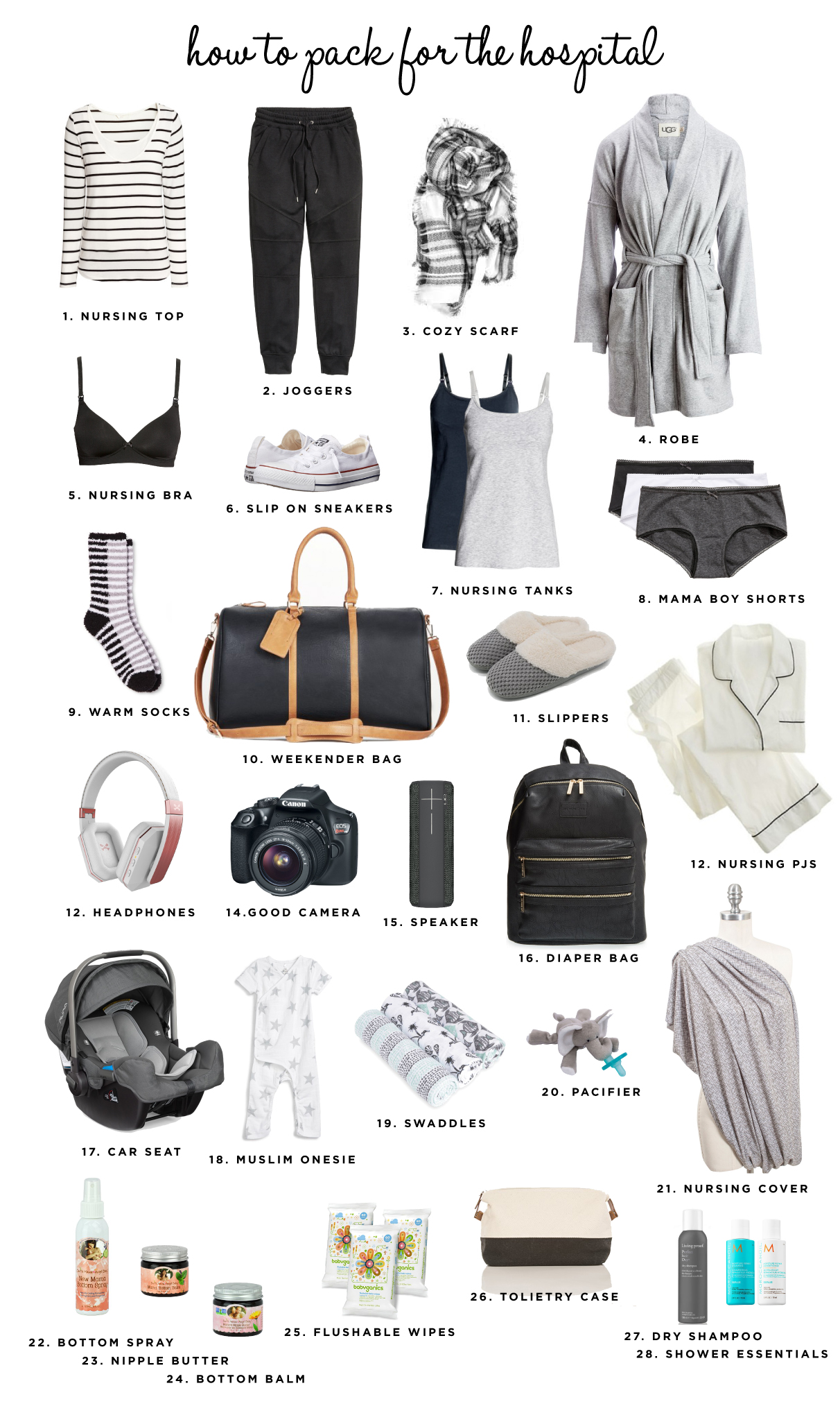 What to Pack in Your Hospital Bag - gracefulandfree
