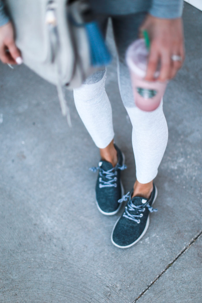 sneakers, leggings, grey, allbirds, athleisure