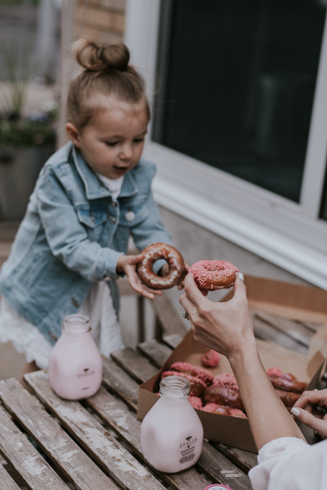 mommy mini dates, donuts, shatto milk, sutton fashion