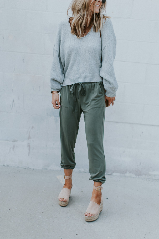 Olive Joggers + 5 Thing on My Mind - Cella Jane