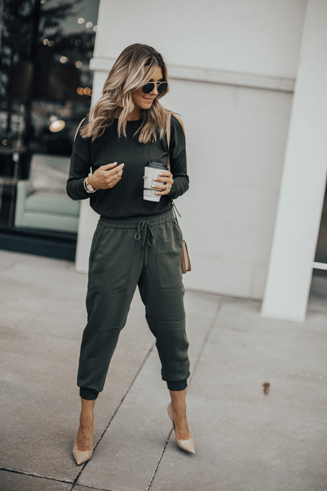 olive green joggers