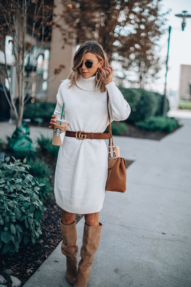 How to Style a Sweater Dress for Fall - Cella Jane