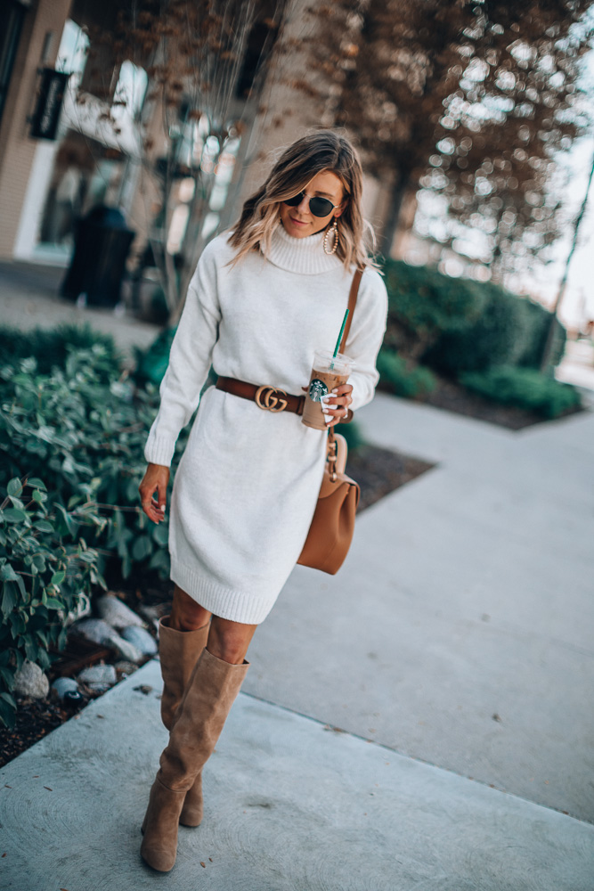 How to Style a Sweater Dress for Fall - Cella Jane