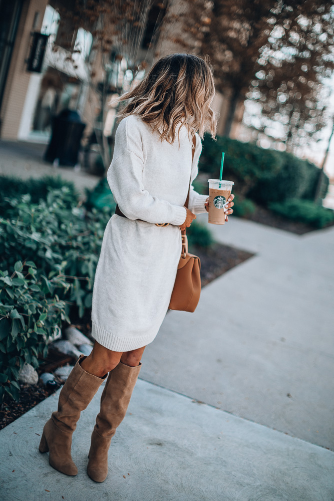 Slouchy sweater deals dress