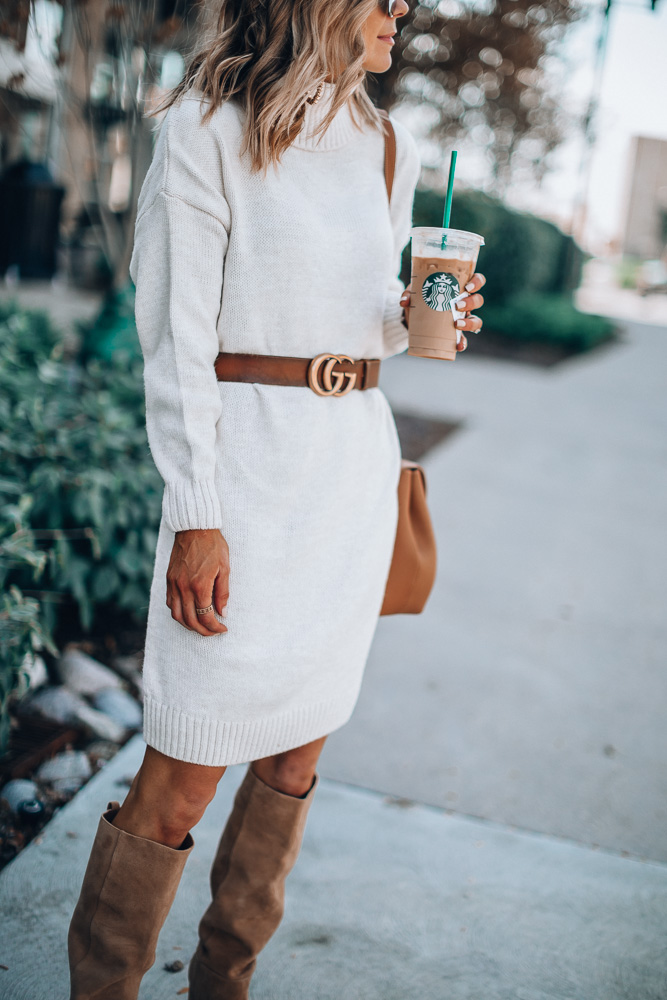 Long white best sale sweater dress