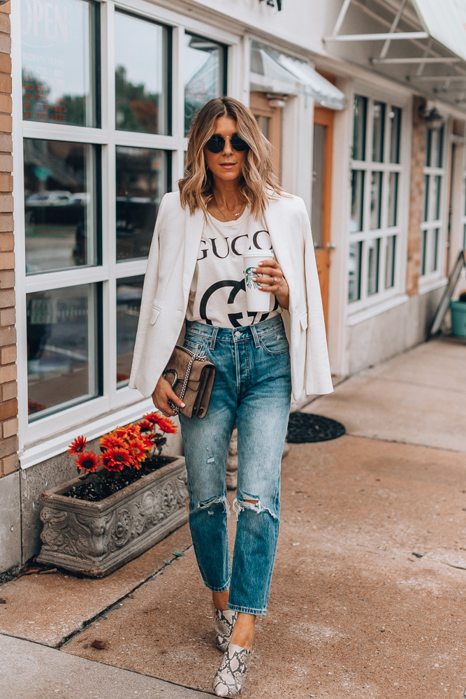 high waisted jeans outfits 2018