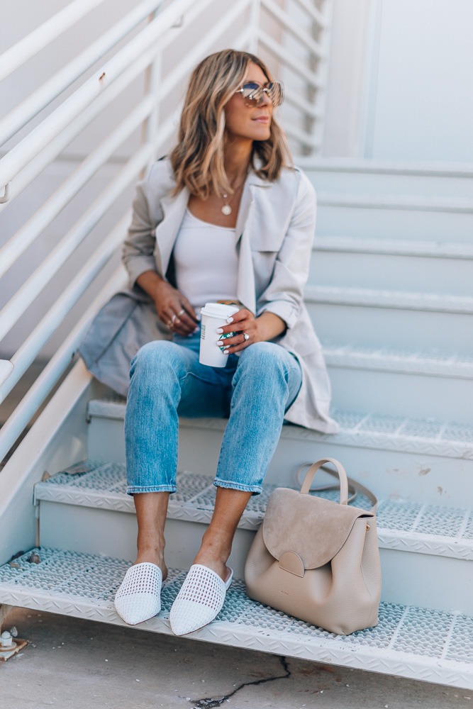 White store woven mules