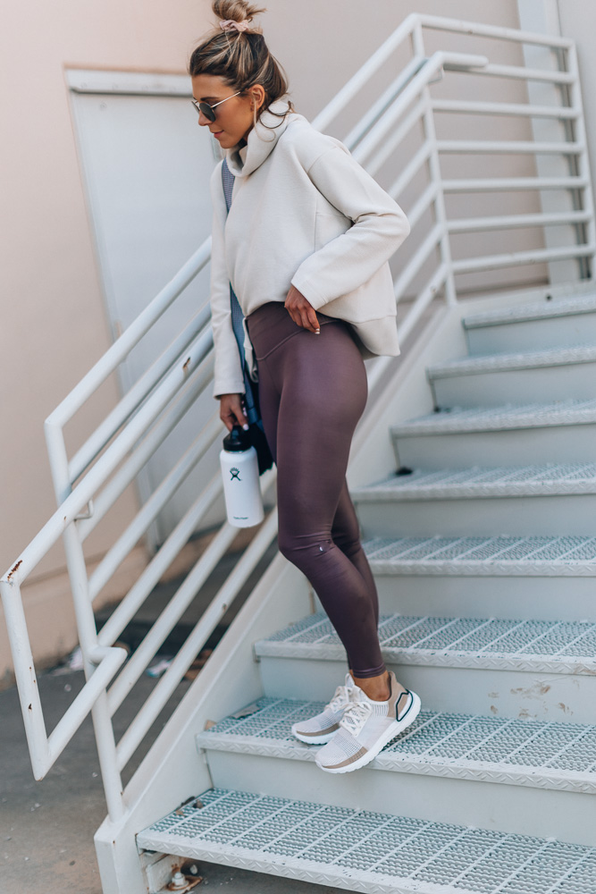 purple leggings activewear for healthy daily routine