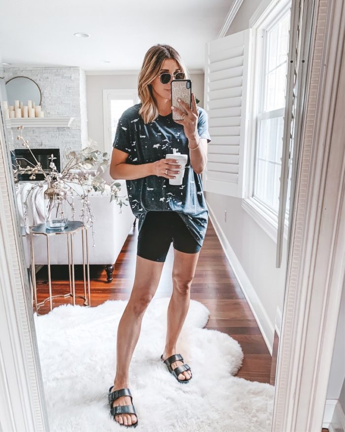 Biker shorts casual online outfit