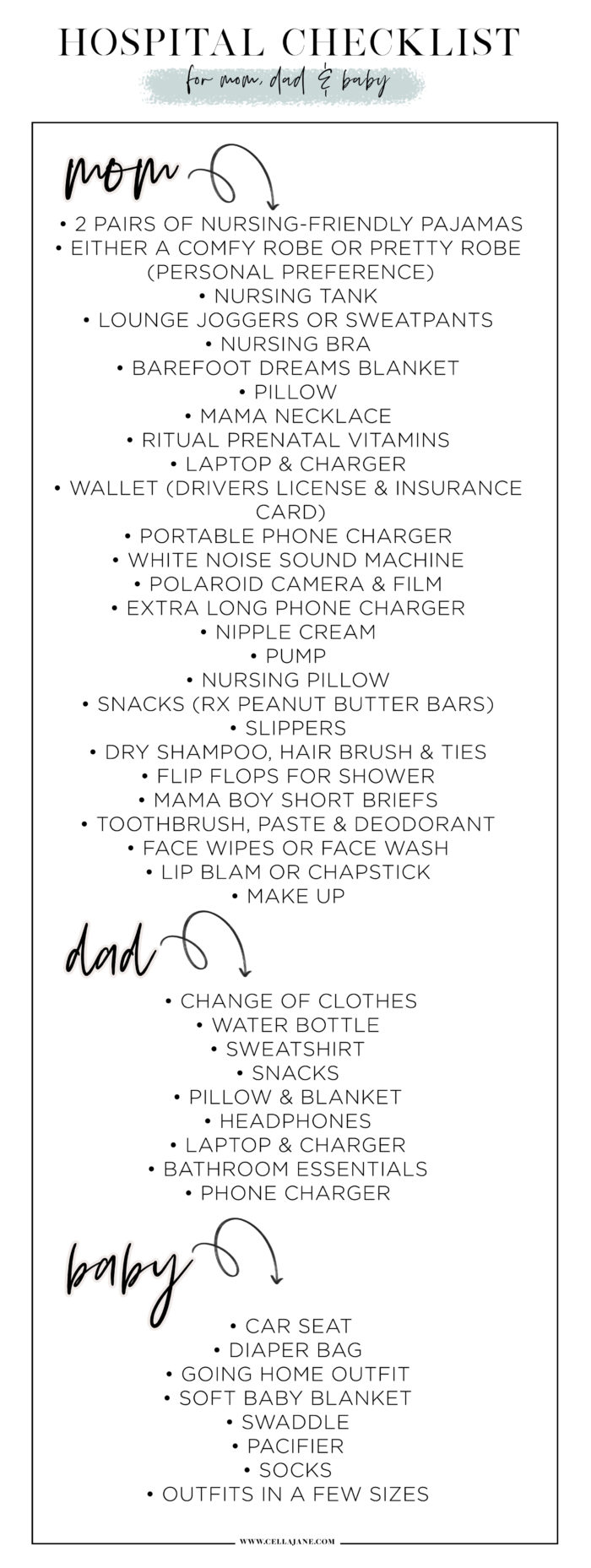 Hospital Bag Essentials for Mom + Baby By A Third-Time Mama