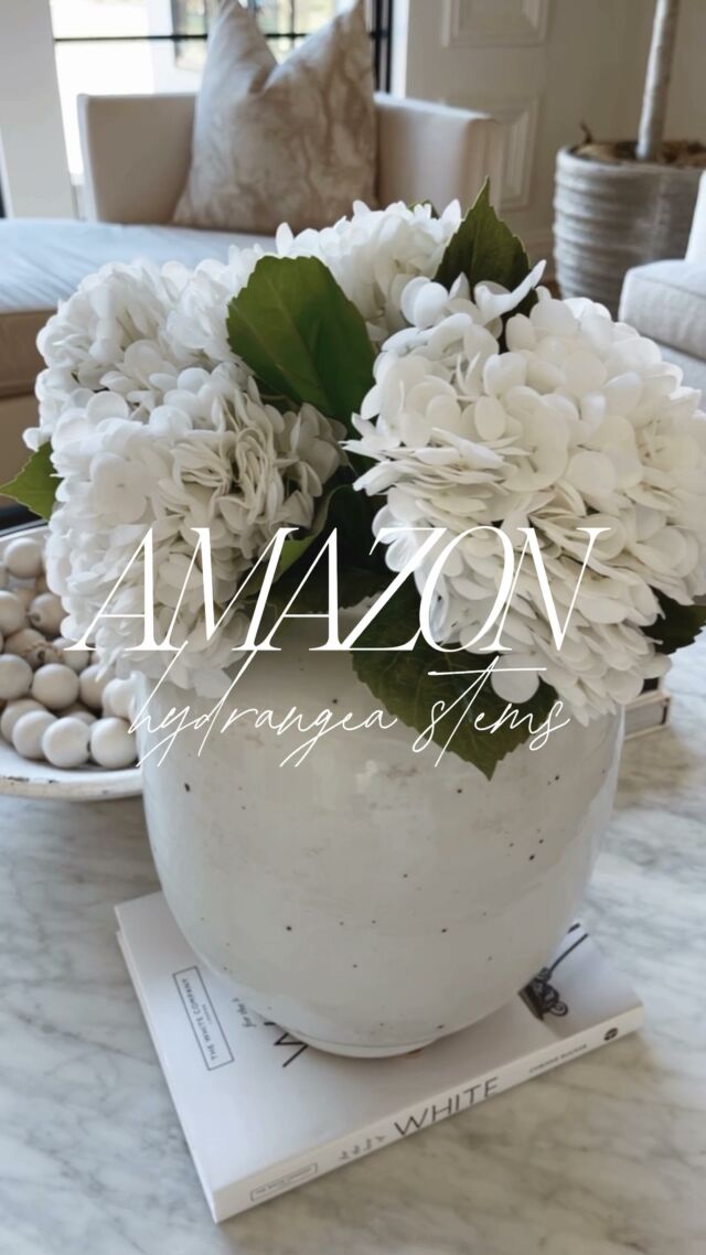 The most realistic Amazon hydrangeas. Comment STEMS and I'll send you a DM to shop everything seen here! 

~ FOLLOW @cellajaneblogfor home decor, inspiration & more!

SHARE with a friend who would love these stems!

I am really impressed with these hydrangeas! I saw  them on Tiktok and read the Amazon reviews & decided to try them out for spring. They are comparable to Afloral quality.. with Amazon pricing! This vase is also  from amazon & back in stock!!
They look so real, soft to touch & I love how wide the tops are once you fluff them out!
* Ways to shop:
��saved in my LTK highlight
��Link in bio under LTK tab
��saved in my Amazon storefront
The link will also be up for 24 hours on my stories today!